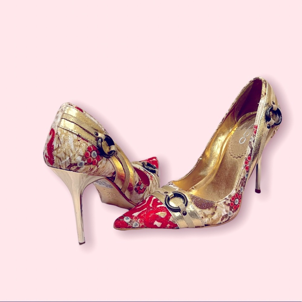 Gold/Orange Aldo heels